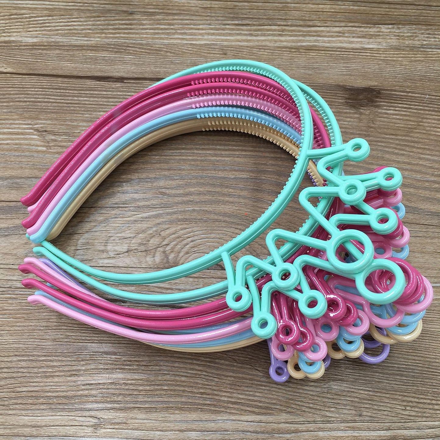 XIMA 12pcs Spring Colors ABS Plastic Material Crown Women Headbands Tiaras Head Band Princess Headear Hair Accessory (SP-Crown)