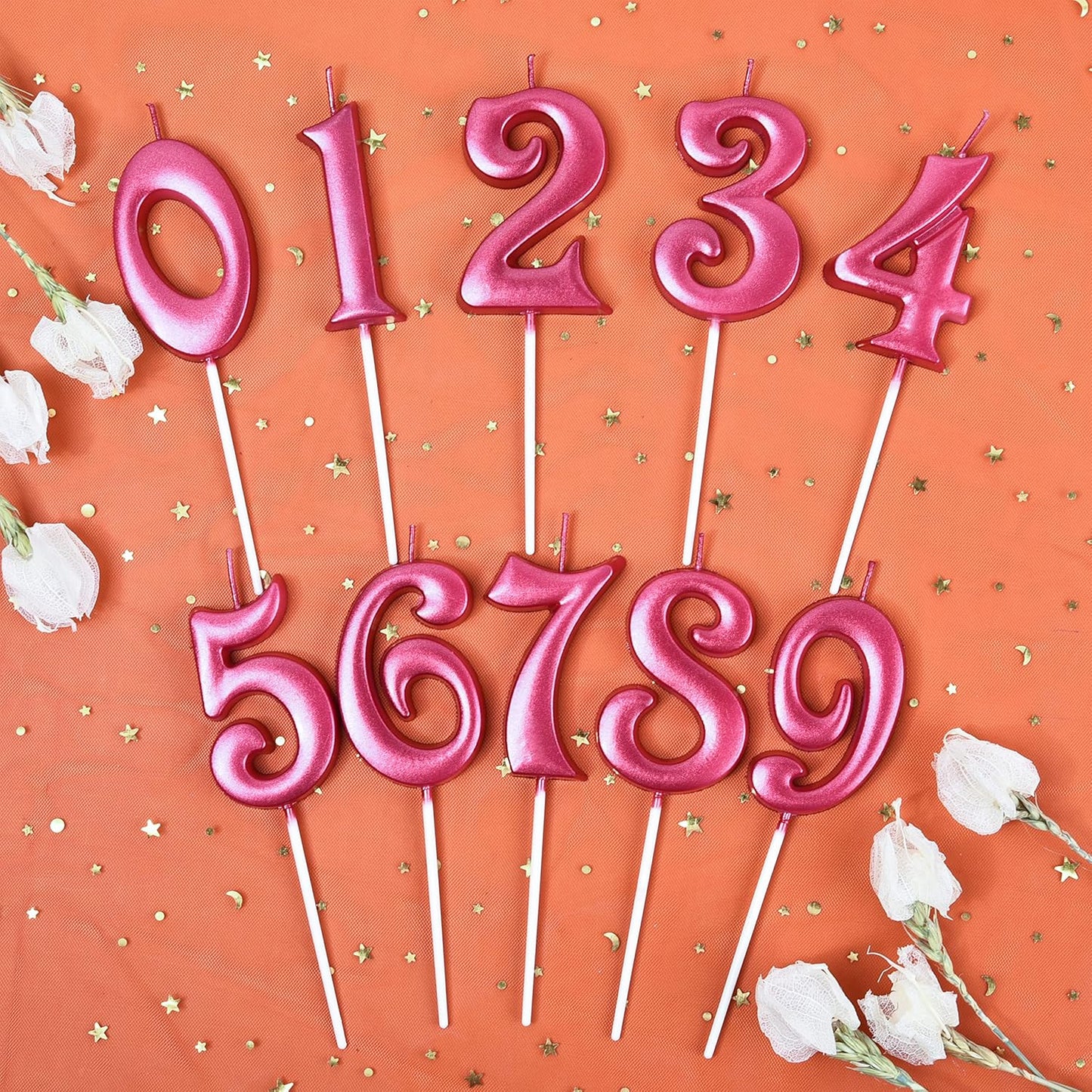 PHD CAKE 2.76 Inch Elegant Gold 1 Number Birthday Candles, Gold Number Candles, Cake Number Candles, Party Celebration