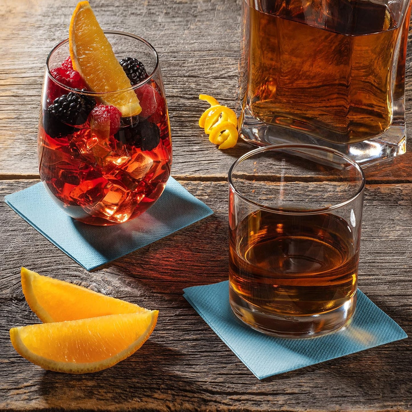 AH AMERICAN HOMESTEAD Cocktail Napkins-Disposable Beverage/Bar Napkins-White Linen-Like Square Napkins-Eco-Friendly & Compostable-Everyday Use, Party or Wedding 4.75inch x 4.75inch (100 Count, White)