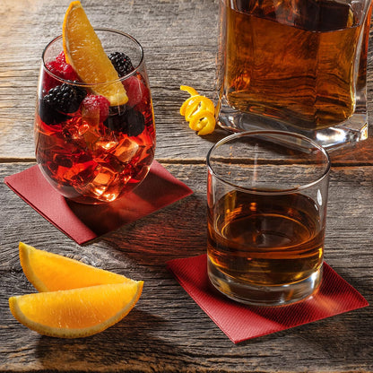 AH AMERICAN HOMESTEAD Cocktail Napkins-Disposable Beverage/Bar Napkins-White Linen-Like Square Napkins-Eco-Friendly & Compostable-Everyday Use, Party or Wedding 4.75inch x 4.75inch (100 Count, White)