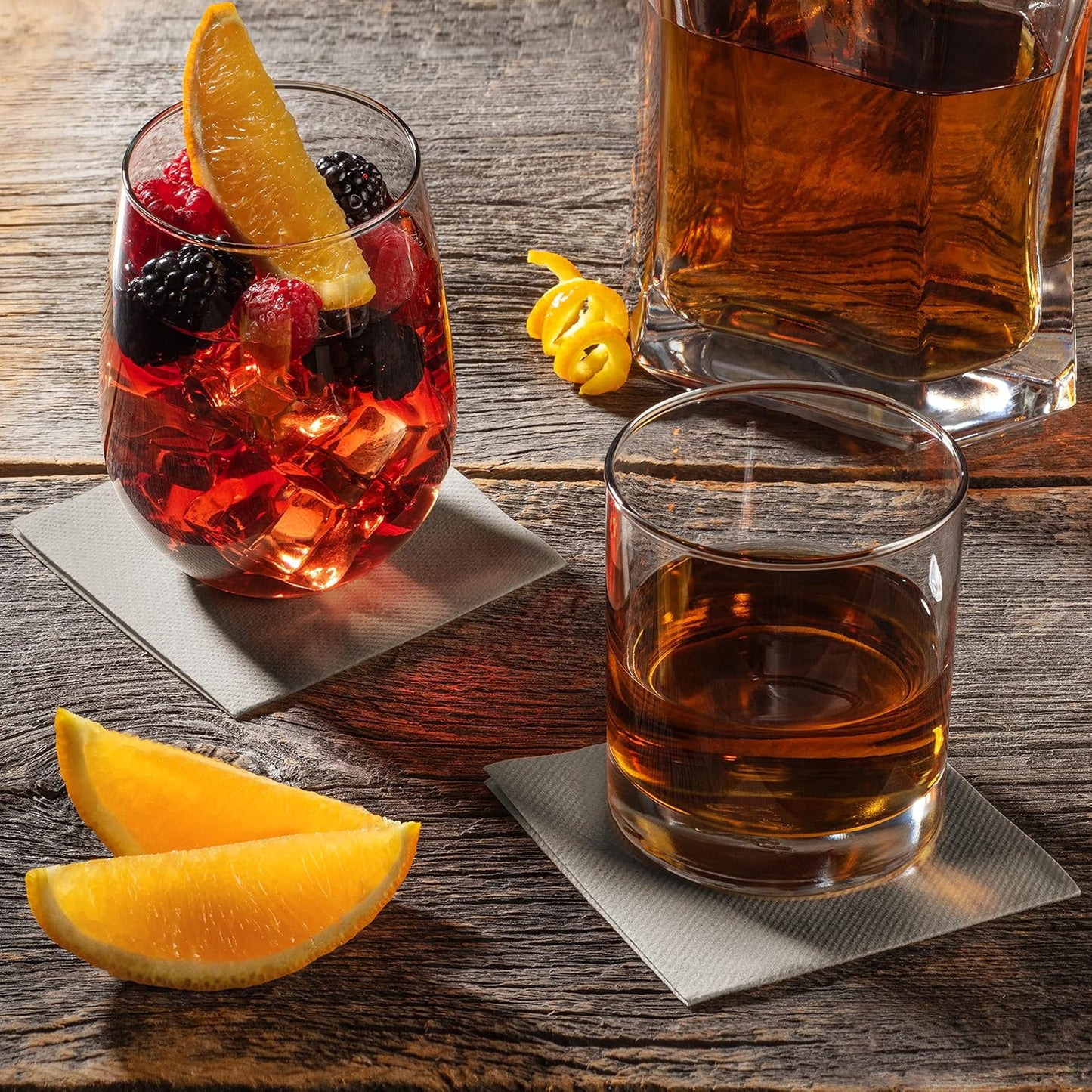 AH AMERICAN HOMESTEAD Cocktail Napkins-Disposable Beverage/Bar Napkins-White Linen-Like Square Napkins-Eco-Friendly & Compostable-Everyday Use, Party or Wedding 4.75inch x 4.75inch (100 Count, White)