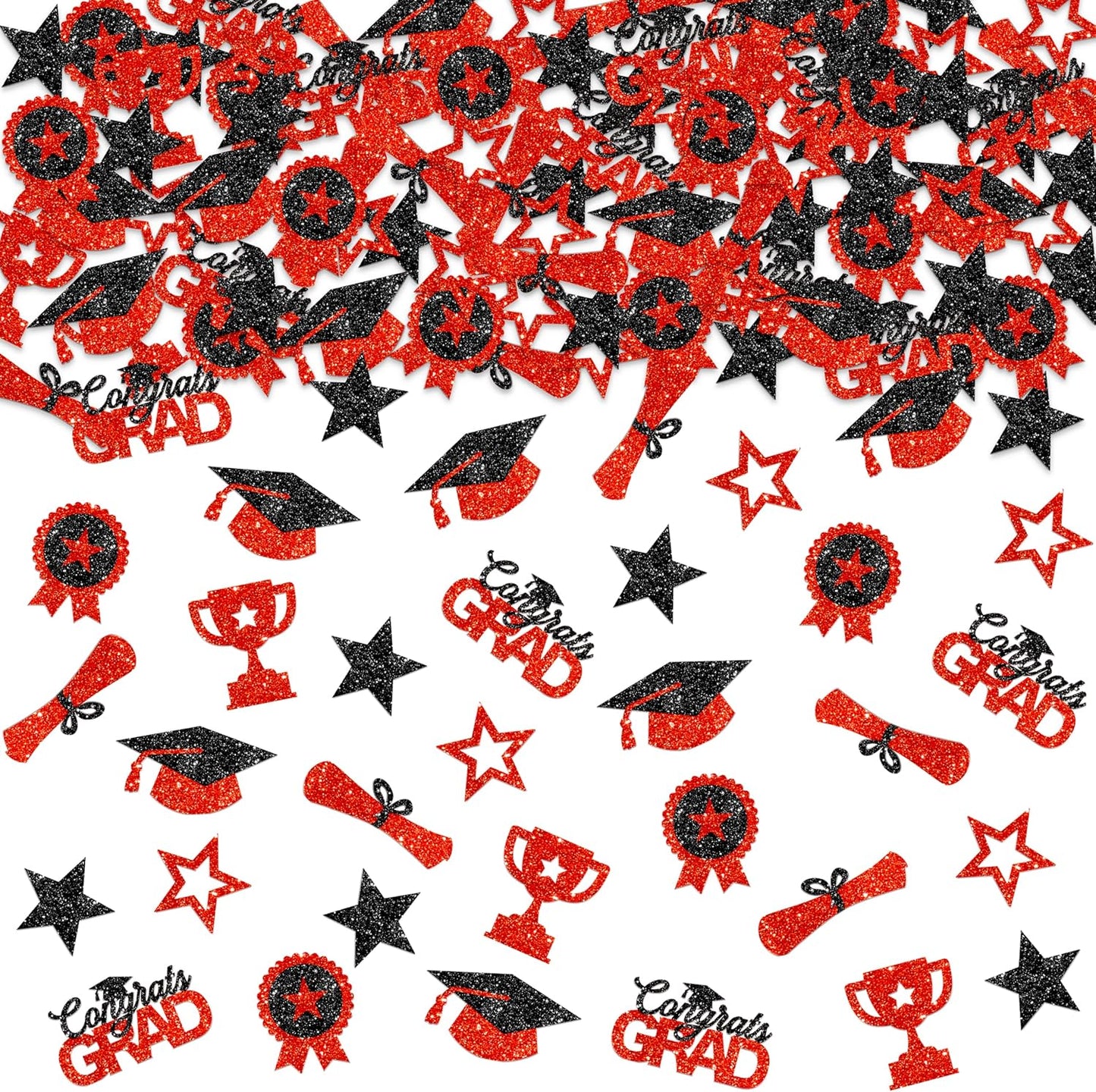 Black and Gold Grad Graduation Decorations 2026 - Pack of 1000, Congrats Grad Graduation Confetti 2026 | Grad Confetti Class of 2026 for Black and Gold 2026 Graduation Decorations, KatchOn