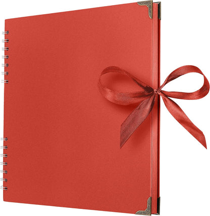 Bstorify Scrapbook Album 60 Pages (8 x 8 Inch) Brown Thick 200gsm Kraft Paper, Photo Album Scrapbook, Memory Book - Ideal for Your Scrapbooking Albums Art & Craft Projects