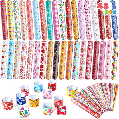 JOYIN 144 Pcs Slap Bracelets for Kids, Bulk Wristbands with Animals, Friendship, Heart, Party Favors, Classroom Prizes Birthday Exchanging Gifts,Goodies Bag Stuffers Fillers