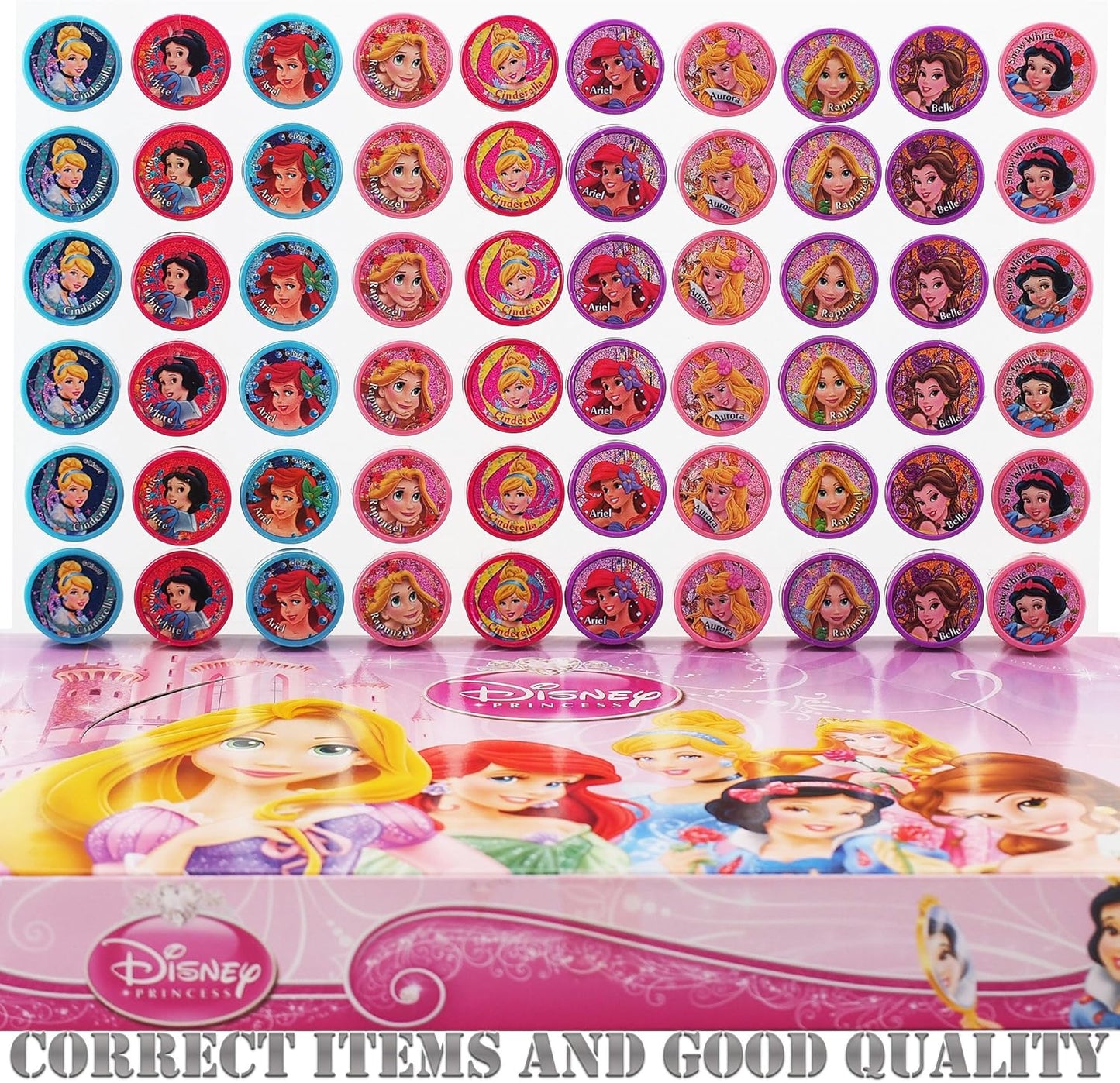 Princess Disney 10 Assorted Self Inking Stampers Party Favor