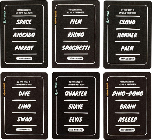 Stellar Factory Card Assassins Party Game | Word Elimination | 3-6 Players, Ages 12+ | Play Anywhere | Expandable