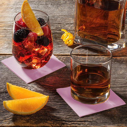 AH AMERICAN HOMESTEAD Cocktail Napkins-Disposable Beverage/Bar Napkins-White Linen-Like Square Napkins-Eco-Friendly & Compostable-Everyday Use, Party or Wedding 4.75inch x 4.75inch (100 Count, White)