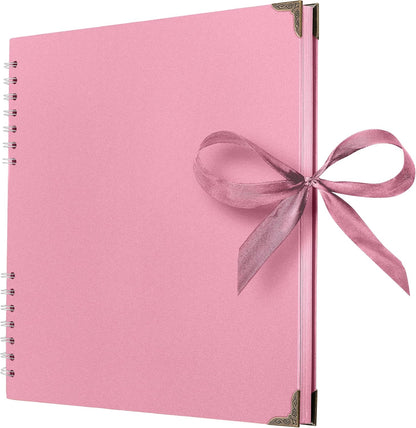 Bstorify Scrapbook Album 60 Pages (8 x 8 Inch) Brown Thick 200gsm Kraft Paper, Photo Album Scrapbook, Memory Book - Ideal for Your Scrapbooking Albums Art & Craft Projects