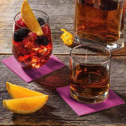 AH AMERICAN HOMESTEAD Cocktail Napkins-Disposable Beverage/Bar Napkins-White Linen-Like Square Napkins-Eco-Friendly & Compostable-Everyday Use, Party or Wedding 4.75inch x 4.75inch (100 Count, White)