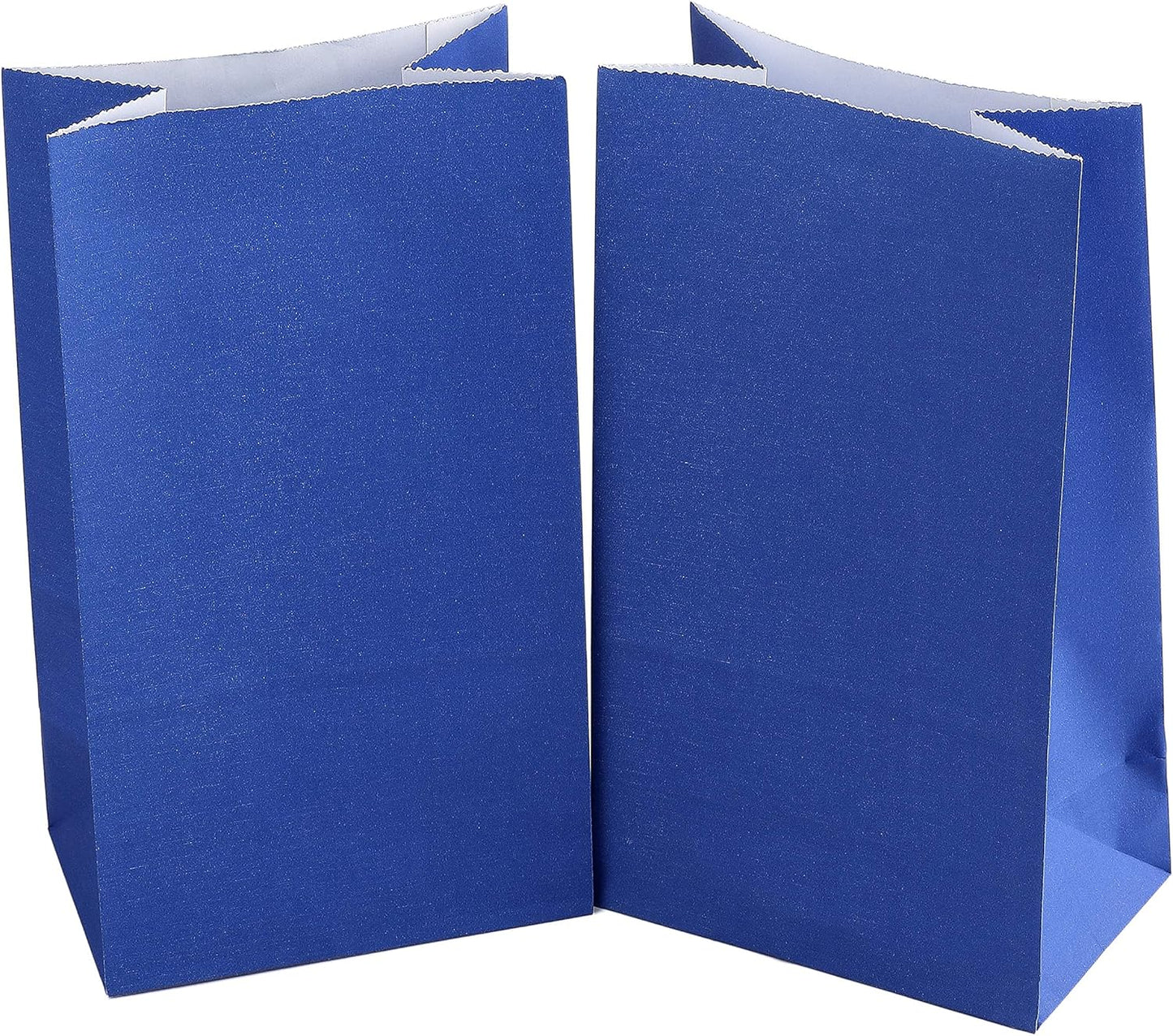 Partay Shenanigans Party Favor Bags - 50 Pack Kraft Paper Goodie Gift Lunch Treat Bags - Party Supplies for Theme Kids Birthday - 5"x3"x9" (Baby Blue)