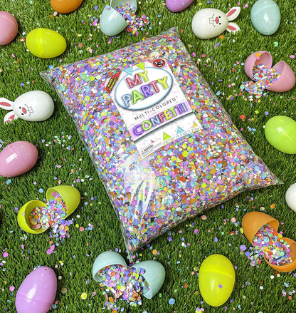 Jergrim Festive Mexican Confetti Bag- 1.2lbs/544gr. Bulk Bag, Perfect for Birthday, Piñata filler, Easter Egg Fillers (cascarones), Wedding Toss, Fiesta Party Decor, Cinco de Mayo, Easter egg filler