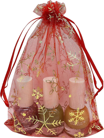 Jexila 120PCS Sheer Organza Bags 5X7 inches Mesh Drawstring Gift Bags Small for Jewelry Wedding Party Baby Shower Favor Bags (Rainbow )