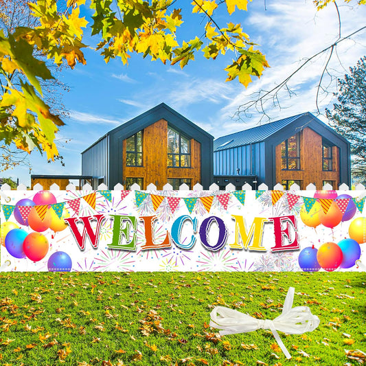 Large Welcome Home Banner 5.67 x1.17ft Welcome Home Yard Sign Decoration Hanging Photo Booth Background for Military Homecoming Deployment Returning Party Supplies