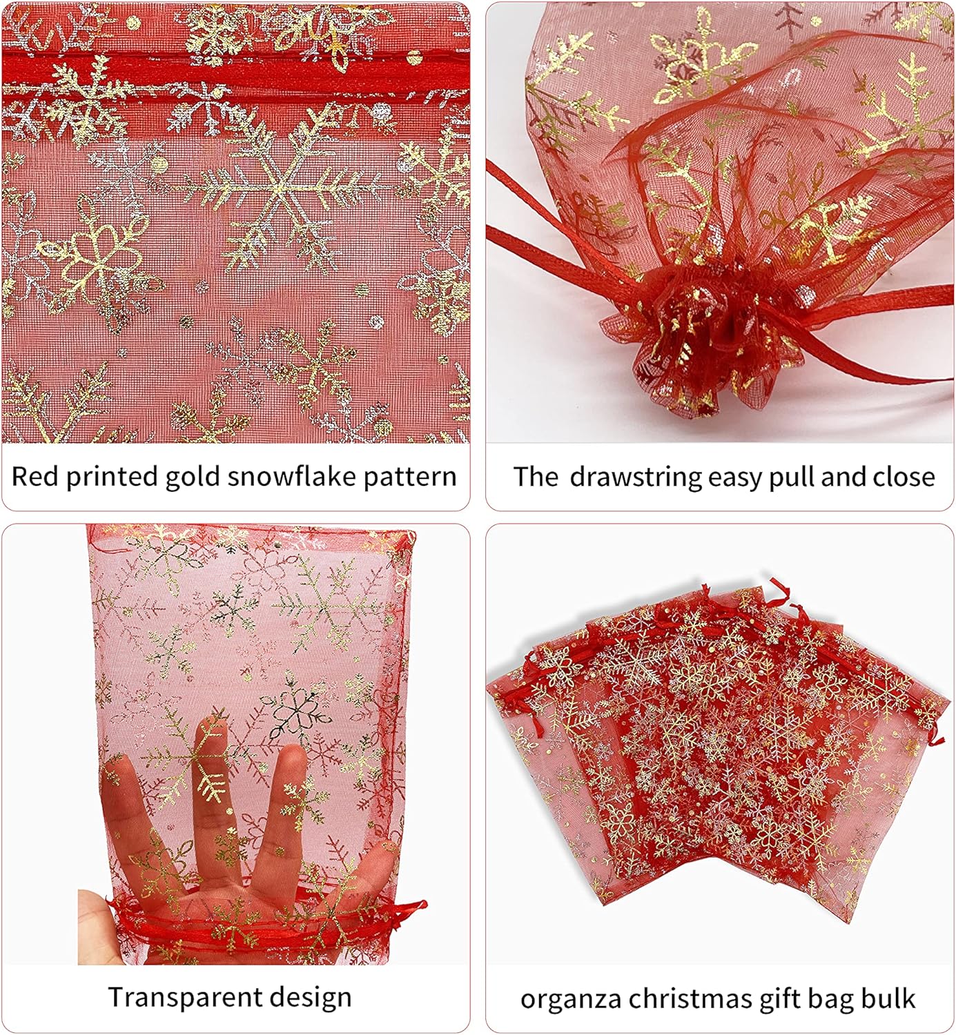 Jexila 120PCS Sheer Organza Bags 5X7 inches Mesh Drawstring Gift Bags Small for Jewelry Wedding Party Baby Shower Favor Bags (Rainbow )