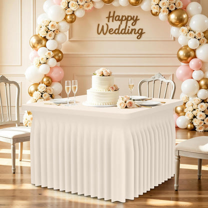 Spandex Tablecloth, Elastic Fitted Stretch Tablecloth for 6FT Rectangle Tables, Waterproof Washable Table Cover Skirt for Outdoor, Wedding, Banquet & Parties (Black, 72Lx30Wx30H Inch) - Colors B