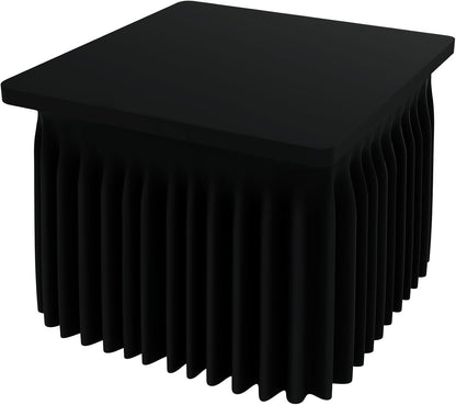 Spandex Tablecloth, Elastic Fitted Stretch Tablecloth for 6FT Rectangle Tables, Waterproof Washable Table Cover Skirt for Outdoor, Wedding, Banquet & Parties (Black, 72Lx30Wx30H Inch) - Colors B