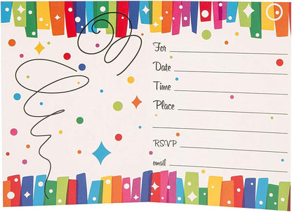 Multicolor Rainbow Ribbons Birthday Paper Party Hats (Pack Of 8) - Vibrant Paper Hats, Perfect For Kids & Adults - One Size Fits All
