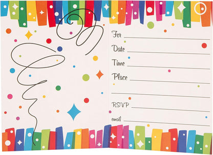 Multicolor Rainbow Ribbons Birthday Paper Party Hats (Pack Of 8) - Vibrant Paper Hats, Perfect For Kids & Adults - One Size Fits All