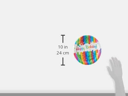 Multicolor Rainbow Ribbons Birthday Paper Party Hats (Pack Of 8) - Vibrant Paper Hats, Perfect For Kids & Adults - One Size Fits All