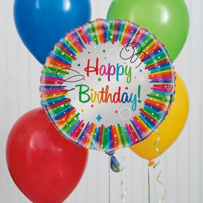 Multicolor Rainbow Ribbons Birthday Paper Party Hats (Pack Of 8) - Vibrant Paper Hats, Perfect For Kids & Adults - One Size Fits All
