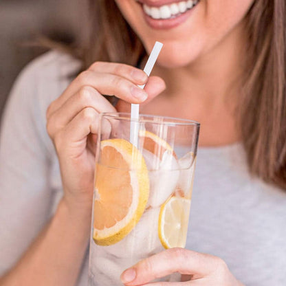 KTOB 200 Count Eco-friendly Bendable Compostable PLA Straws | 8.25" Plasticless Biodegradable Flexible Drinking Straws