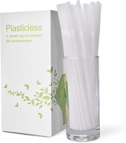KTOB 200 Count Eco-friendly Bendable Compostable PLA Straws | 8.25" Plasticless Biodegradable Flexible Drinking Straws