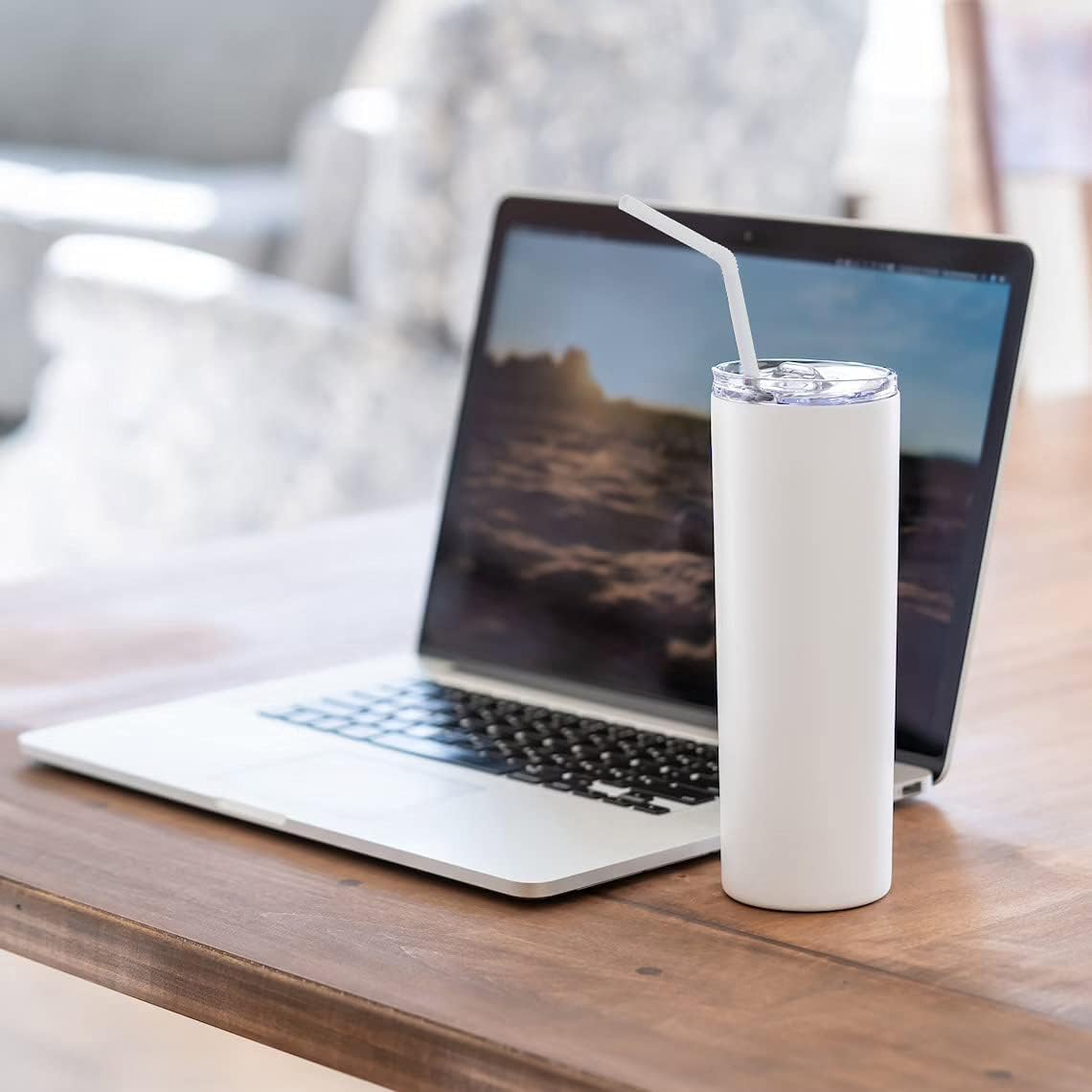 KTOB 200 Count Eco-friendly Bendable Compostable PLA Straws | 8.25" Plasticless Biodegradable Flexible Drinking Straws