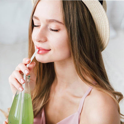 KTOB 200 Count Eco-friendly Bendable Compostable PLA Straws | 8.25" Plasticless Biodegradable Flexible Drinking Straws